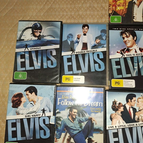 Elvis Presley collectible DVDs sealed in cases, pack of 12