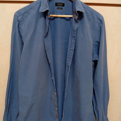 Zara men's shirt used, long sleeve, dark blue