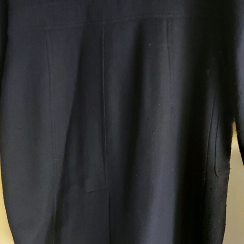 Mango long slim coat navy blue size L like new
