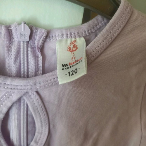 Lilac ballet leotard like new for 4 years cotton with snaps