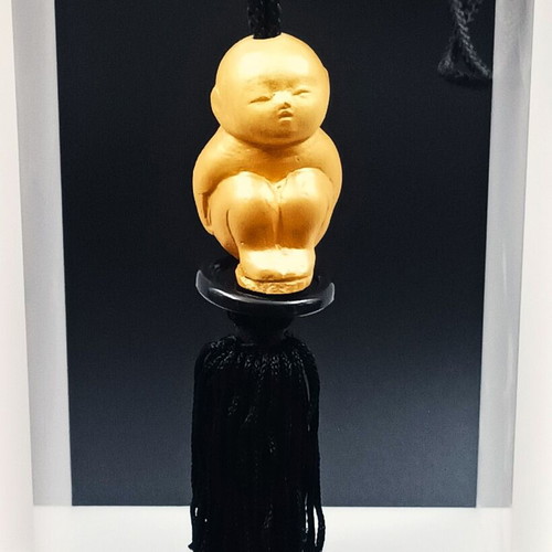 Buddha Pendant 5cm with Black Tassel New