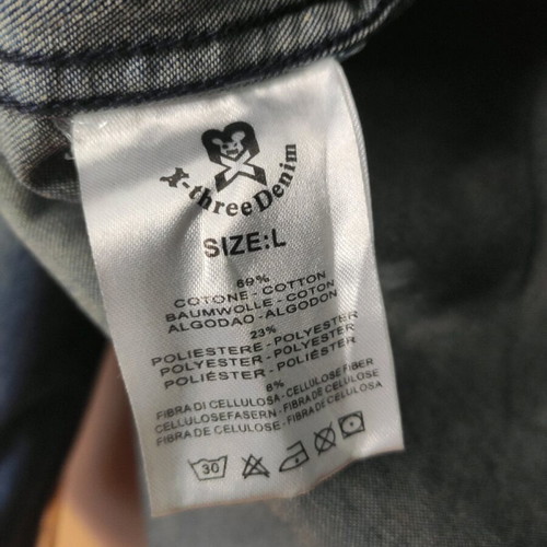 X-Three men's denim shirt like new, blue, size L