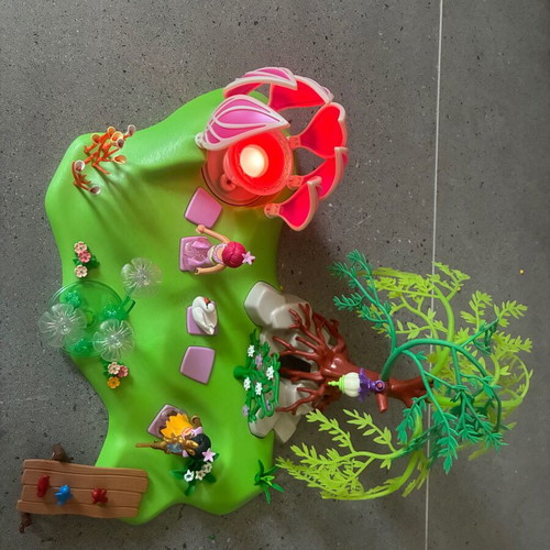 Playmobil fairies island with color-changing light