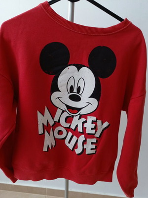 Zara Girls x Disney Mickey Mouse Red Sweatshirt Size 11/12 Years