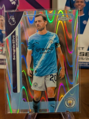 2025-26 Topps Chrome Premier League Bernardo Silva RayWave Refractor κάρτα σαν καινούργιο