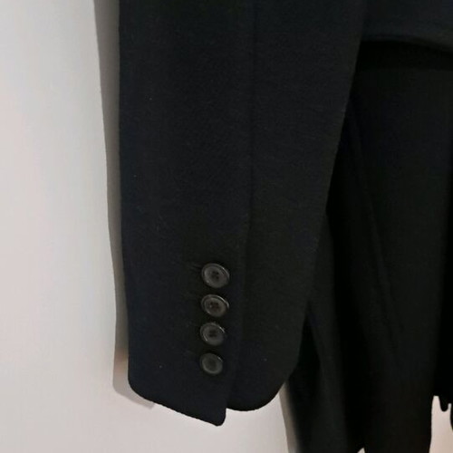 Zara coat XL black new with belt and pockets