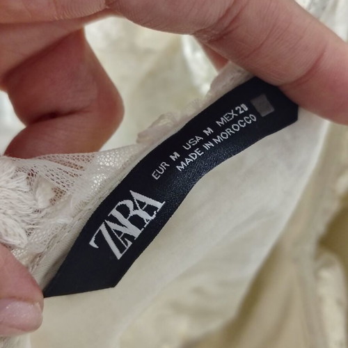 Zara cream romantic floral top, medium size