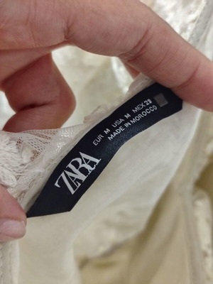Zara cream romantic floral top, medium size