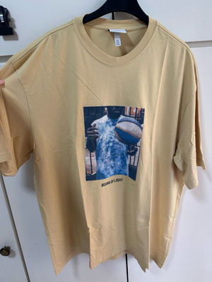 H&M short-sleeve shirt yellow like new, size XL