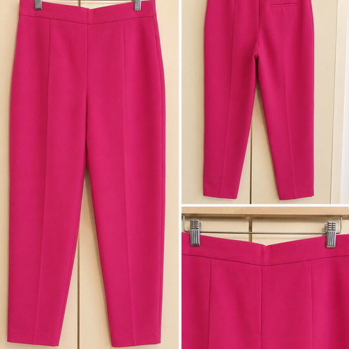 ZARA fuchsia high-waist tailored pants, size M