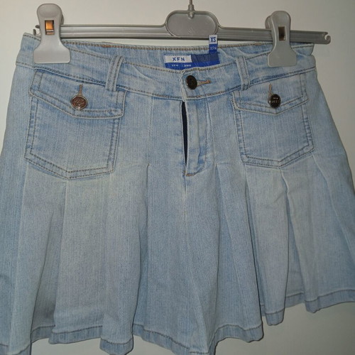 Mini jean skirt XFN JEANS like new, size XS-S, blue