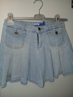 Mini jean skirt XFN JEANS like new, size XS-S, blue