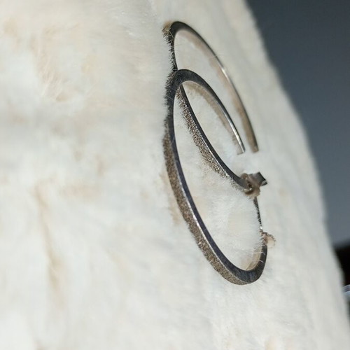 Silver hoop earrings used, 925 stamped, 6.46g
