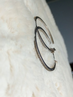 Silver hoop earrings used, 925 stamped, 6.46g