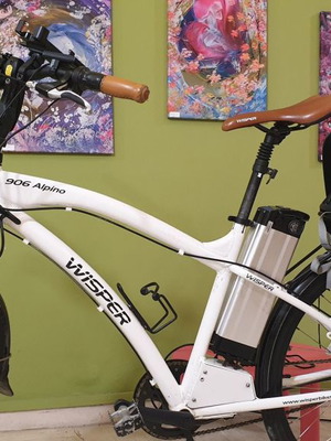 Wisper 906 Alpino electric bike used with child seat