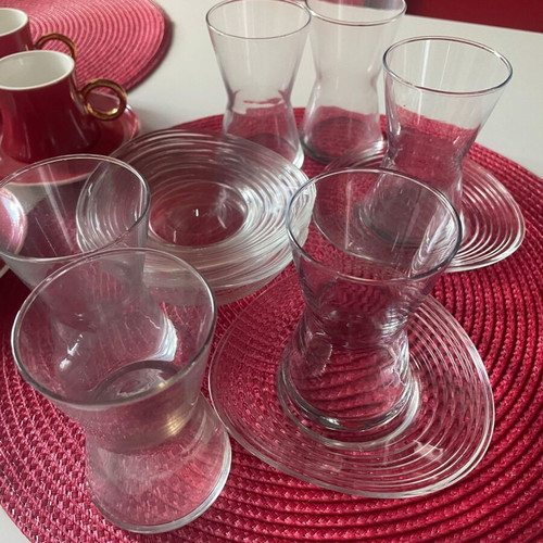Turkish tea set like new, 12 pieces