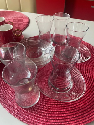 Turkish tea set like new, 12 pieces