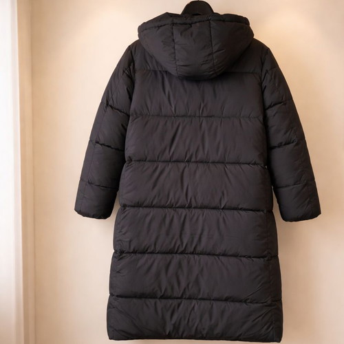 Women's long black jacket new, size large