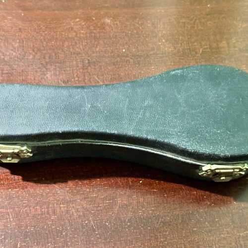 Wooden decorative jazz electric guitar miniature like new with case