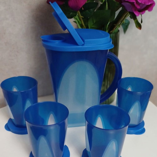 Tupperware Magic series jug 1.7L with 4 glasses new