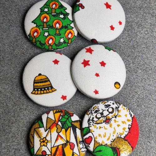 Large fabric buttons 38mm, pack of 6
