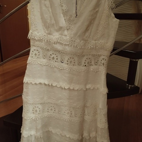 ZINI Boutique white romantic lace dress, size 38