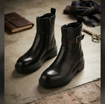 Black ankle boots, size 38