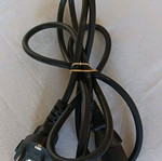 Schuko power cable used, black, plastic/rubber