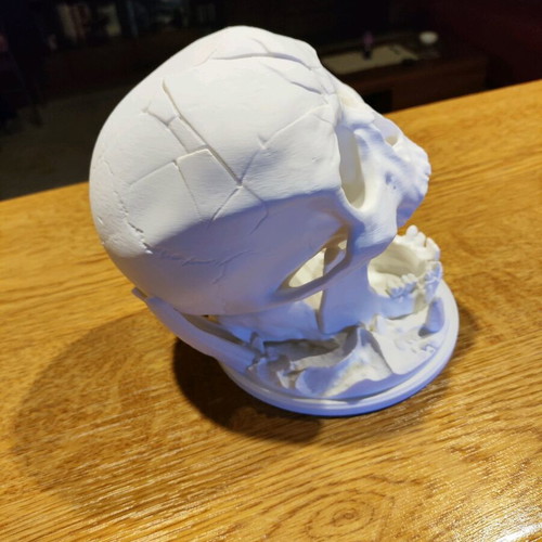 Skull dice tower 3d printed custom order ivory white