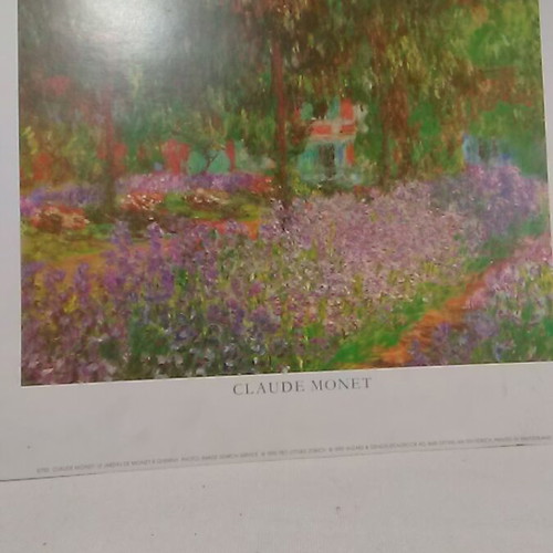 Poster The Artist's Garden at Giverny by Claude Monet used