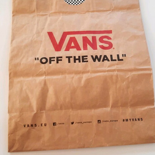 Vans paper bag beige brown new, 45x27 cm