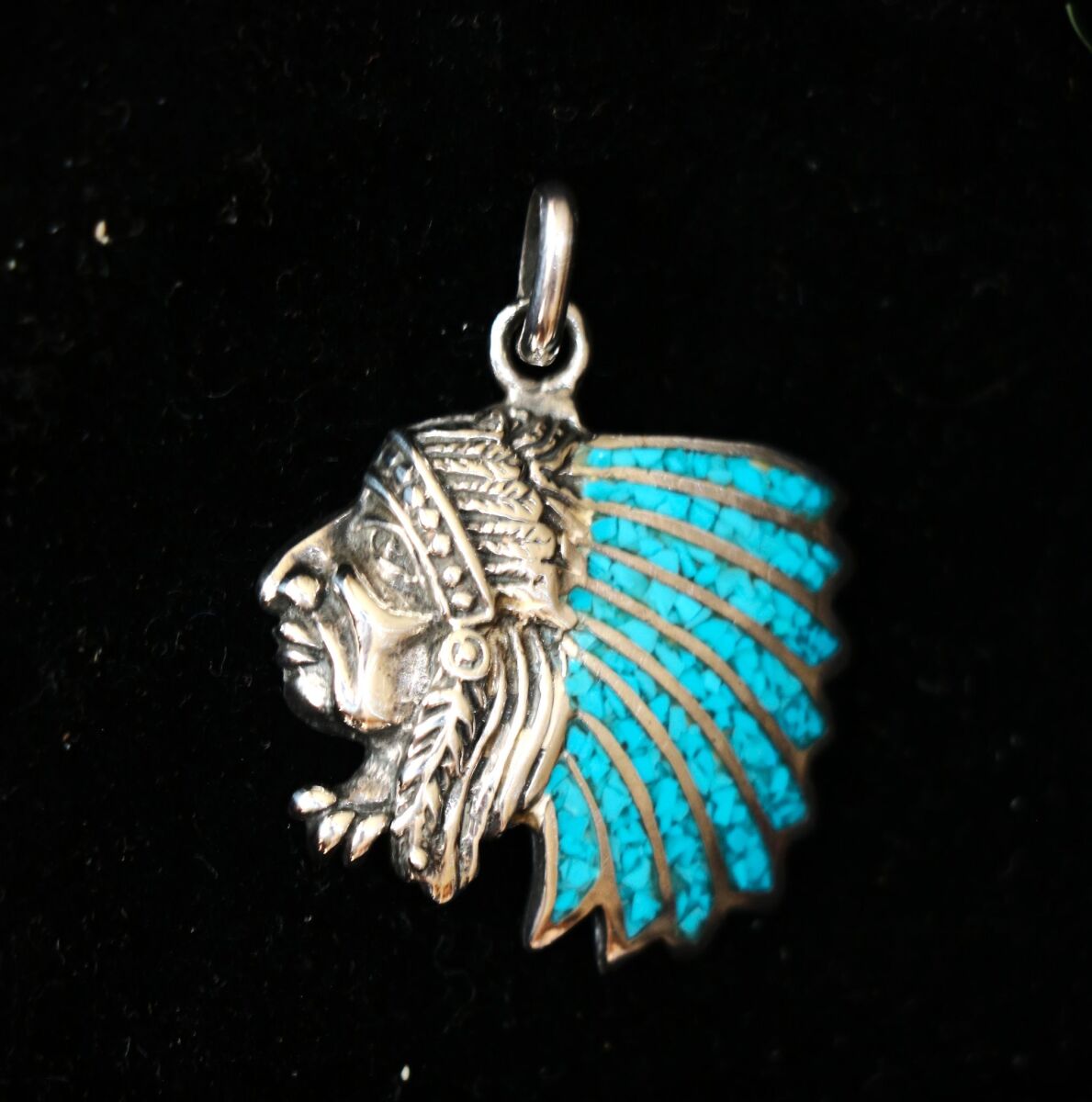 Pendant mosaic with turquoise and 925… - € 39,00 - Vendora.cy