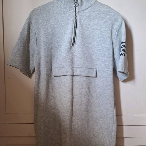 Zara sweatshirt dress gray Medium like new with short sleeves