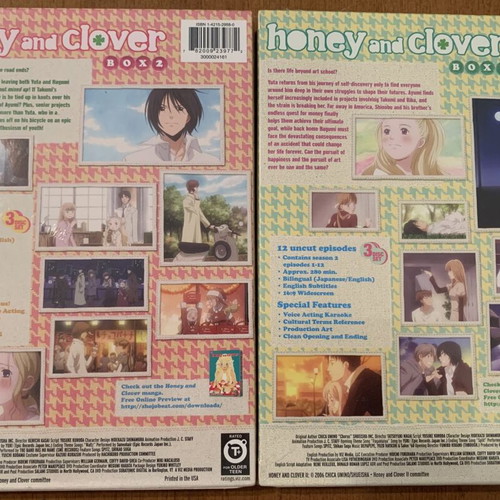 Honey and Clover Slipcase Box Sets DVD Season 2+3 New, Anime Manga