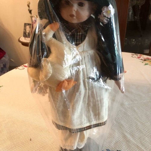 Porcelain doll Liza from Germany new, height 44 cm
