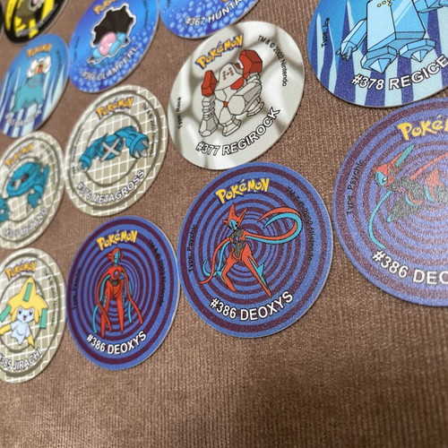Pokemon Hoenn Tazos complete set used with rare Deoxys and Castform forms