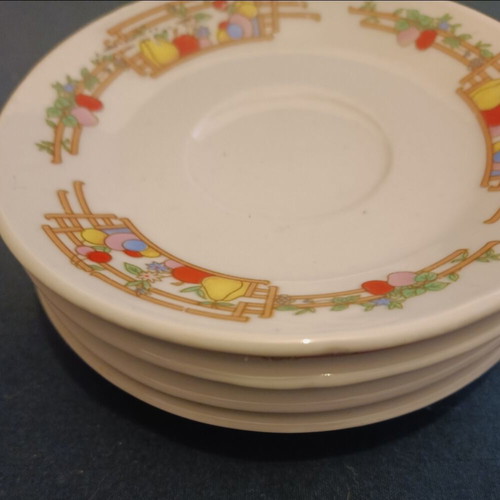 Greek coffee cups used, set of 4 with saucers