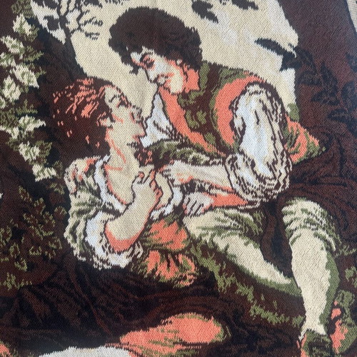 Diamant embroidery 80x130 cm used, romantic scene