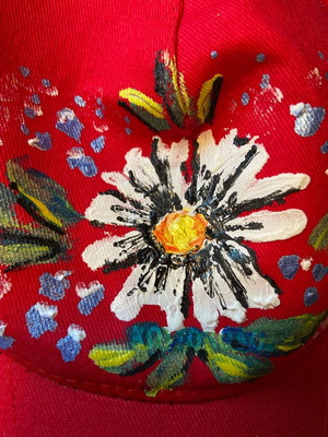 Painted hat new, unique, for all occasions