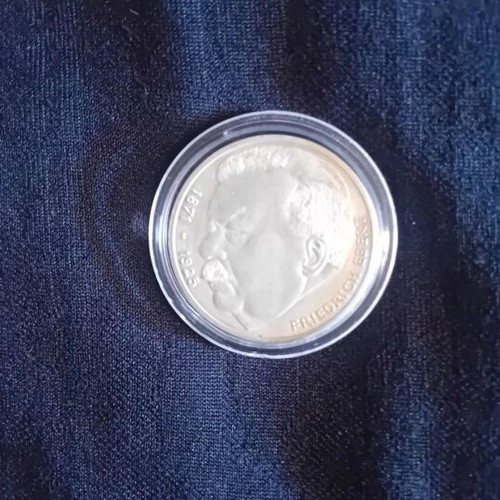 Silver Coin Germany 5 Mark 1975 commemorative, like new