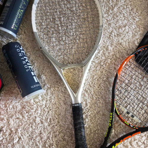 Wilson rackets and racket bag used