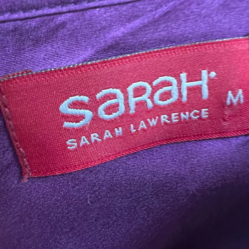 Silk dress Sarah Lawrence size M purple like new