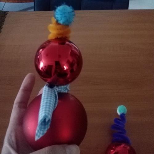Christmas ornaments handmade with flowers