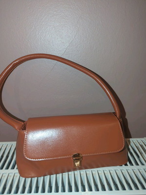 Shoulder bag tan new made of faux leather