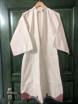 Museum handmade festive shirt used, Florina, early 20th century