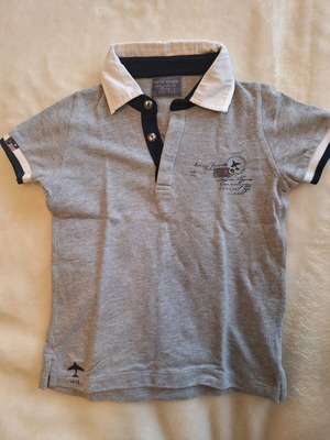 Polo shirt Lapin house used for 3 years old, gray, size 98 cm