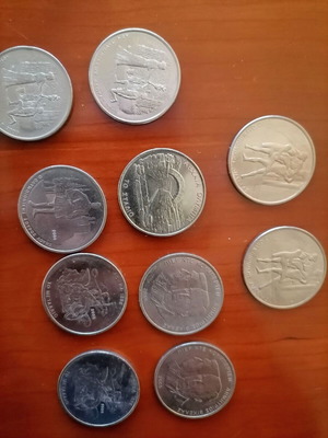 Coins new, complete commemorative set of 10 coins 500 drachmas Olympics 2004