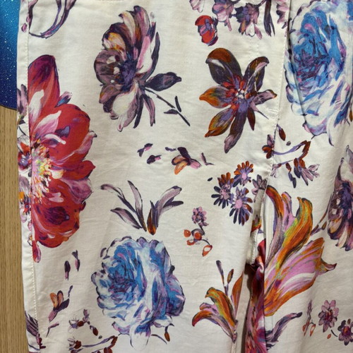 Stehmann floral pants like new, size L 40 12, multicolor