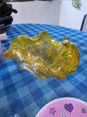 Murano yellow decorative glass like new
