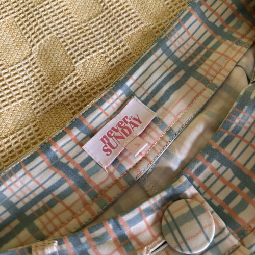 Never on Sunday checked culotte pants, size S, retro summer style